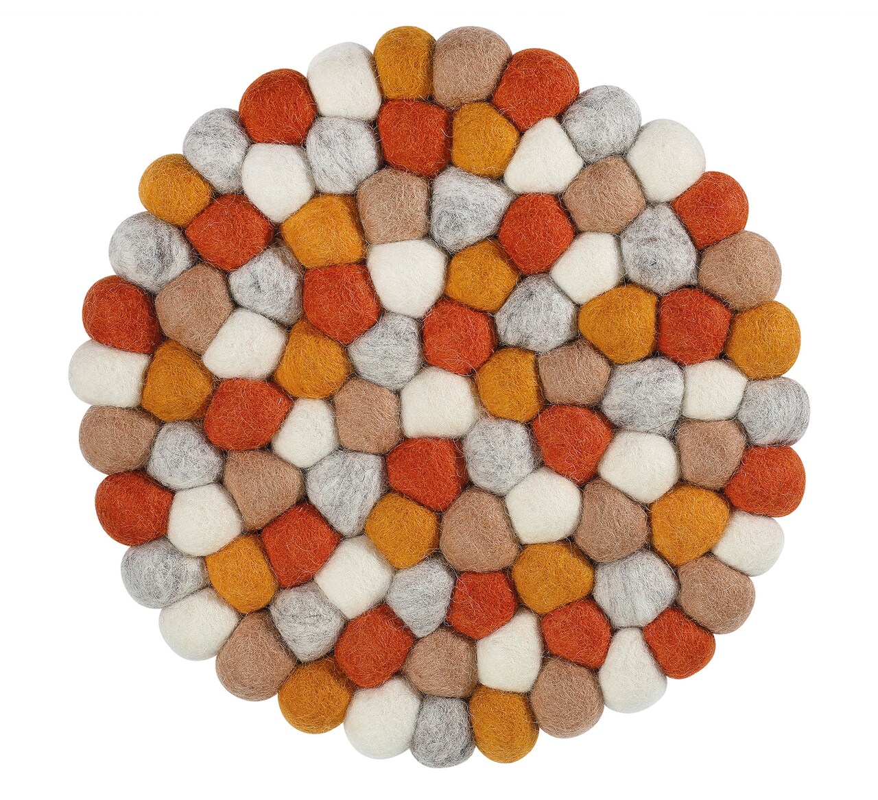 Cilio Fair Trade Virgin Sheep Wool Trivet, Handcrafted in Nepal, 8.5-Inch Round
